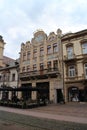 Cafe Slavia on Hlavna street in Kosice Royalty Free Stock Photo