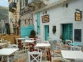 Cafe on small street in a town on Peloponnese