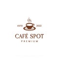 cafe spot logo design retro hipster vintage