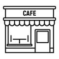 Cafe street shop icon, outline style