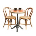 Cafe table isolated on transparent background Royalty Free Stock Photo