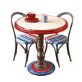 Cafe table isolated on transparent background Royalty Free Stock Photo