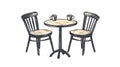 Cafe Table Setting with Two Chairs. Royalty Free Stock Photo