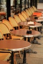 Cafe tables, Paris.