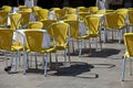 Cafe tables in Venice Royalty Free Stock Photo