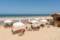 Cap Ferret, Arcachon Bay, France. Cafe terrace on the beach