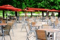 Cafe terrace in Tuileries Garden, Paris Royalty Free Stock Photo