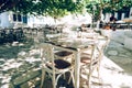 Cafe at Tinos Island, Cyclades, Greece Royalty Free Stock Photo