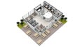 Cafe top view plans. Floor plan 3d Cafe floor plan. Coffee house plan. Royalty Free Stock Photo