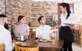 Cafe visitors showing service discontent