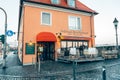 Cafehaus Bruckenback right next to the Alte Mainbrucke in Wurzburg, Germany