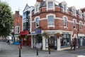 Cafes and restuarants on Market Place in Glastonbury, Somerset in the UK