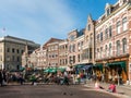 Cafes on Vismarkt in Utrecht, Netherlands