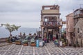 Cafeteria in Castelmola town on Sicily island, Italy