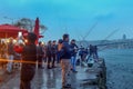 Cafeteria & Fishermen Bosphorus Uskudar Istanbul