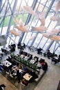 The cafeteria of the modern art museum of the Louis Vuitton Foundation