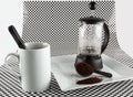 Cafetiere and cup Royalty Free Stock Photo