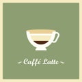 Caffe latte. Vector illustration decorative design