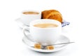 Caffee cup with Croissant Royalty Free Stock Photo