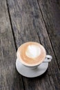 Caffee Latte in white cup Royalty Free Stock Photo