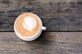 Caffee Latte in white cup Royalty Free Stock Photo