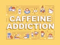 Caffeine addiction word concepts banner