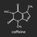 Caffeine chemical formula Royalty Free Stock Photo