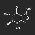 Caffeine chemical formula Royalty Free Stock Photo