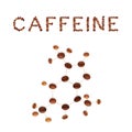 Caffeine chemical molecule structure. Royalty Free Stock Photo