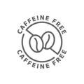 Caffeine free vector icon