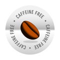 Caffeine free vector logo icon design badge