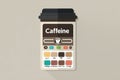 Caffeine Label Decoding Chart With Flat Design Featuring Various Caffeine Levels and Colors for Easy Reference Royalty Free Stock Photo