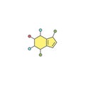 Caffeine molecular structure. Good morning chemical formula. Coffee, inspiration, motivation symbol