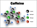 Caffeine molecule Royalty Free Stock Photo