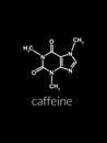 Caffeine Molecule Chemical Structure Illustration Royalty Free Stock Photo