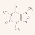 Caffeine molecule chemical structure Royalty Free Stock Photo