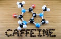 Caffeine molecule Royalty Free Stock Photo