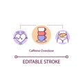 Caffeine overdose concept icon