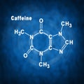 Caffeine Structural chemical formula Royalty Free Stock Photo