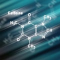 Caffeine Structural chemical formula Royalty Free Stock Photo