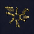 Caffeine Structural chemical formula Royalty Free Stock Photo