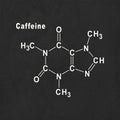 Caffeine Structural chemical formula Royalty Free Stock Photo