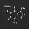 Caffeine Structural chemical formula Royalty Free Stock Photo