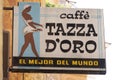 CaffÃÂ¨ Tazza D`Oro signage