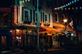 CafÃÂ© Gia at night, in Little Italy, Baltimore, Maryland