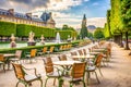 CafÃÂ© Terrace in Tuileries Garden, Paris Royalty Free Stock Photo