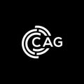 CAG letter logo design on black background. CAG creative initials letter logo concept. CAG letter design Royalty Free Stock Photo