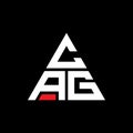CAG triangle letter logo design with triangle shape. CAG triangle logo design monogram. CAG triangle vector logo template with red Royalty Free Stock Photo