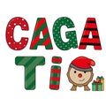 Caga tio. Traditional Christmas Celebration in catalunya