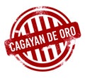 Cagayan De Oro City - Red grunge button, stamp